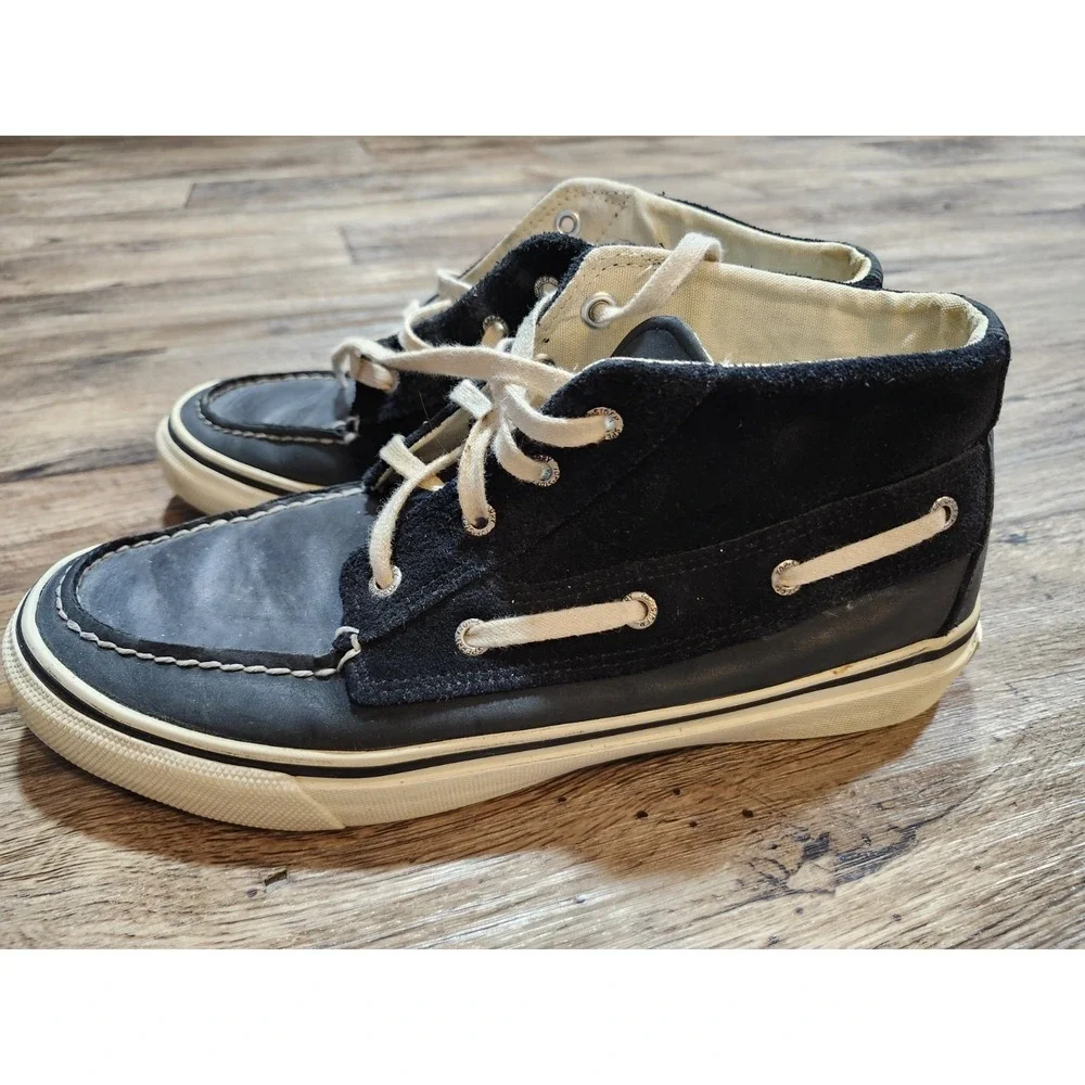 Sperry Top Sider Bahama Chukka Mens Boat Shoes Size 10 Blue Leather Suede Casual